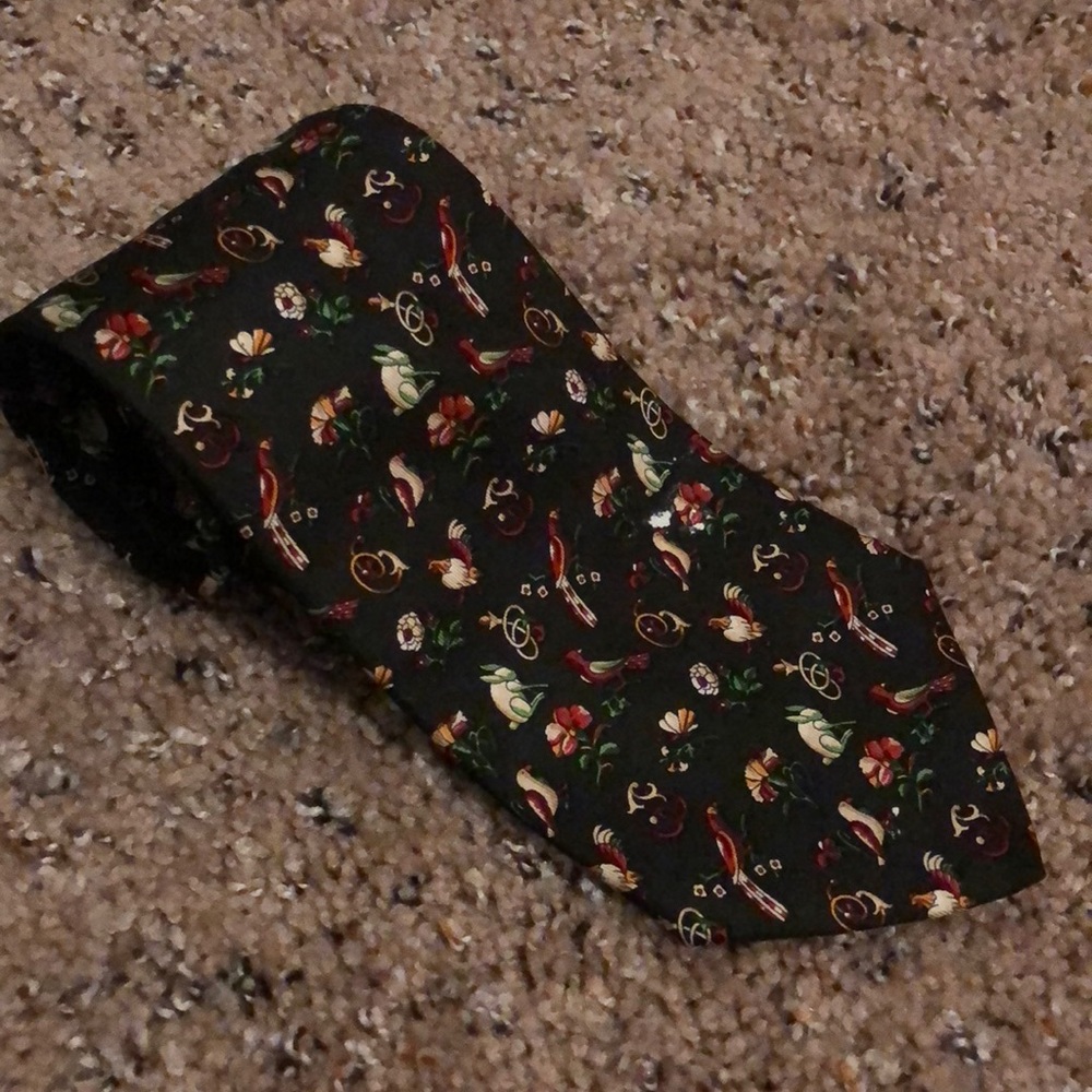 Ferragamo Exotic Birds Silk Tie